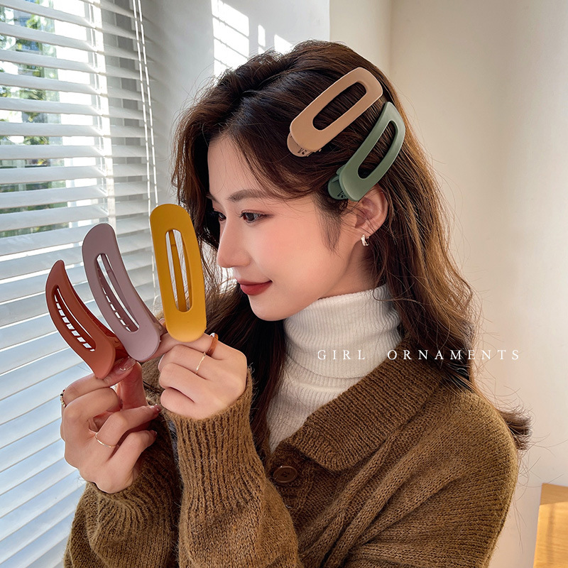 Large-sized hair clips for women, Korean style headwear, bangs clips, side hair clips, back of the head, duckbill clips, new plastic hair clips details Picture