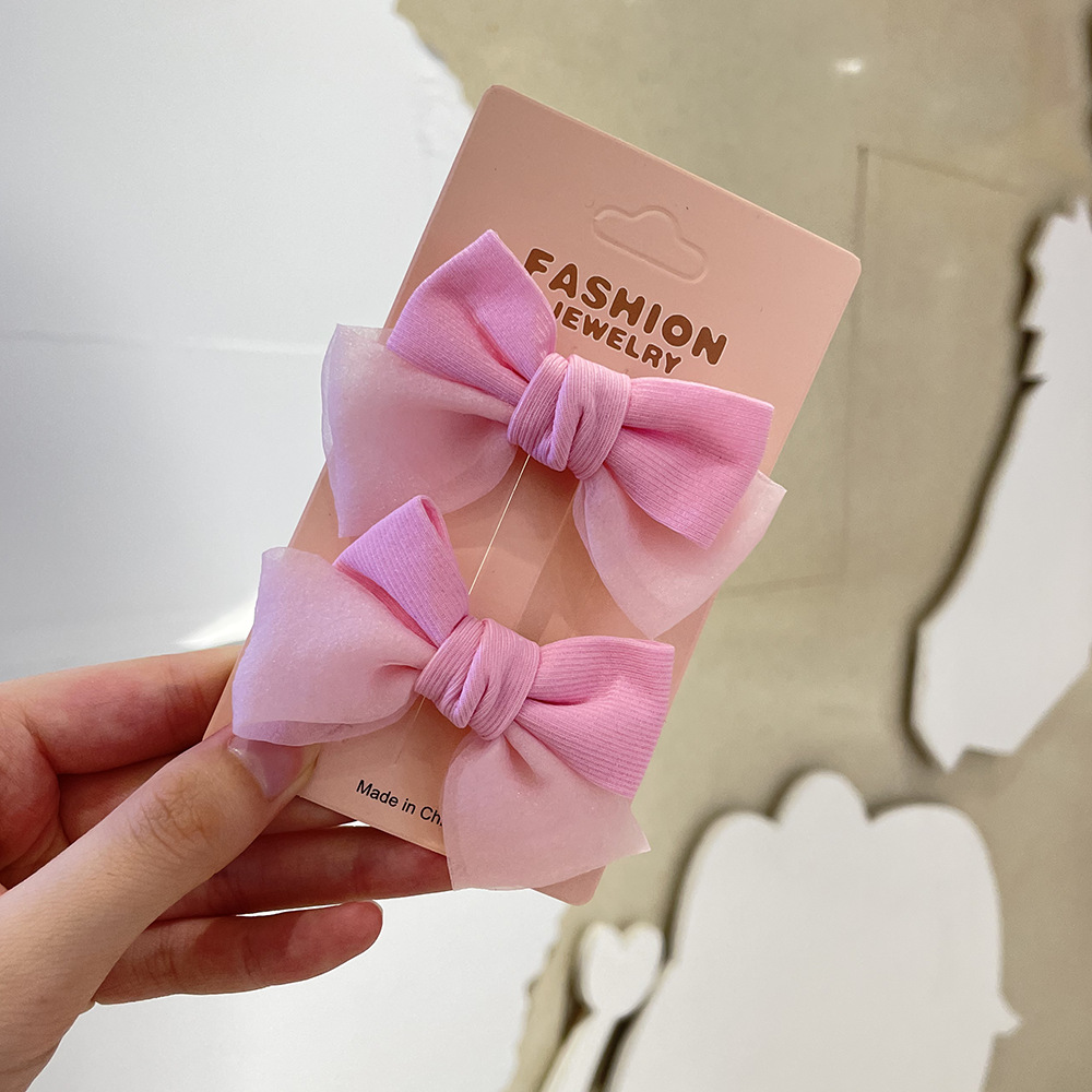 Korean Children's Hair Accessories Hair Clip Princess Cute Hair Accessories Girls Fabric Mesh Broken Hair Clip Baby Hair Hair Specification drawing