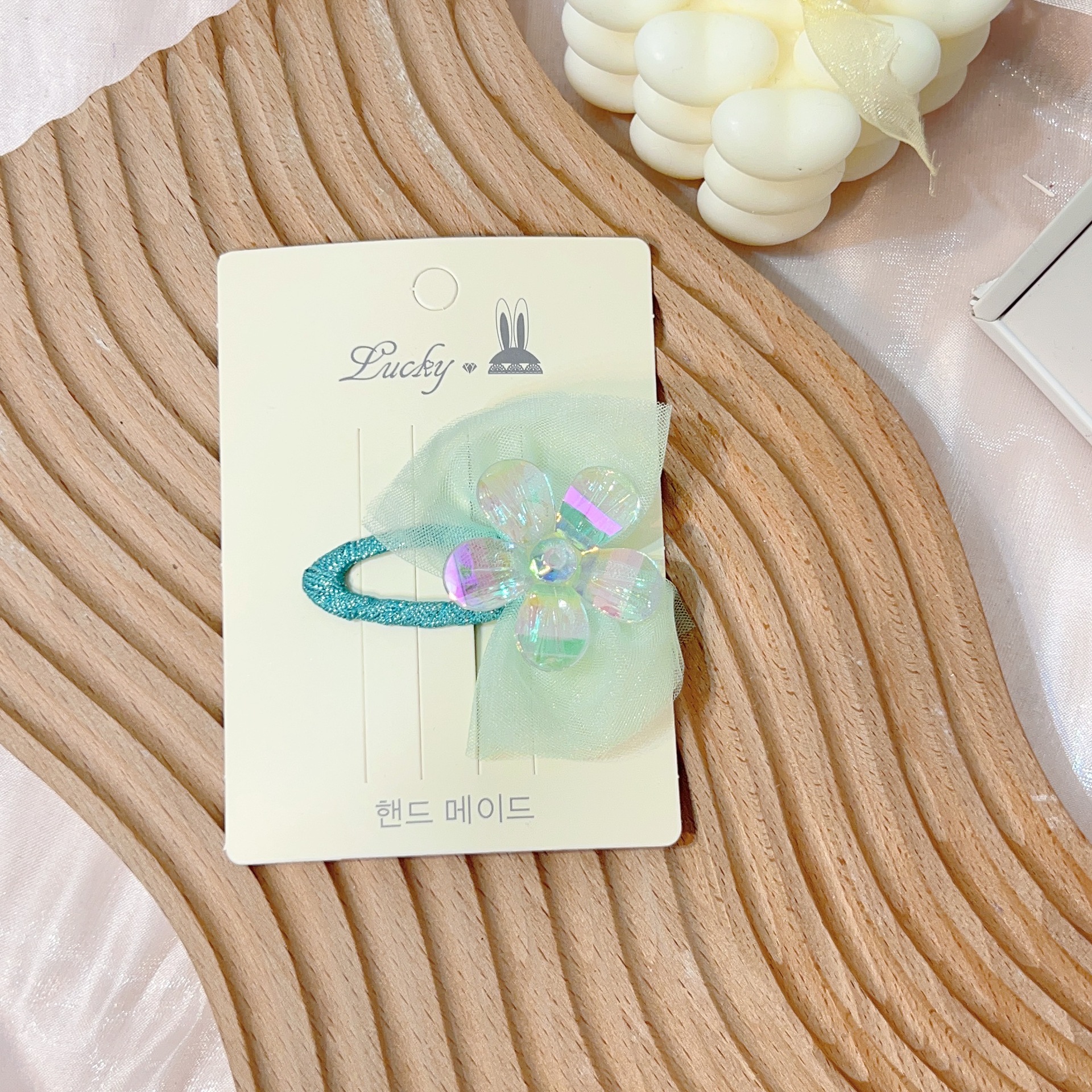 Lt1068 Salsa Bow Tie Five-Petal Flower Hair Clip Specification drawing