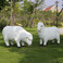 玻璃钢仿真绵羊/动物雕塑摆件/园林景观装饰品细节图