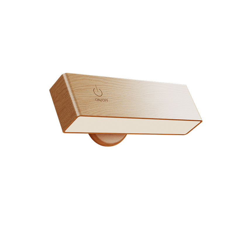 Creative bedside night light, rechargeable bedroom sleep lamp, plug and charge dual-purpose, plug-in atmosphere, diy wooden table lamp Item Picture