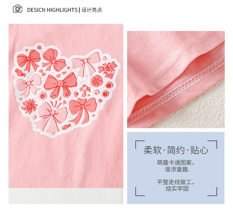 女童夏季新款短袖短裤套装女孩飞袖上衣时尚韩版薄款两件套童装详情2