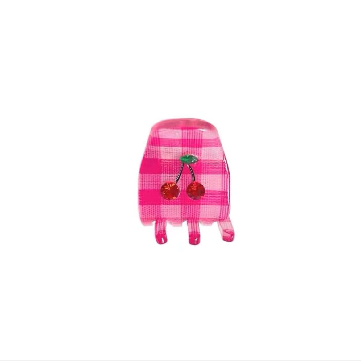 High-quality acetic acid Korean shallot powder cherry small hair clips, colorful children's hair clips, sweet bangs clips, broken hair clips Item Picture