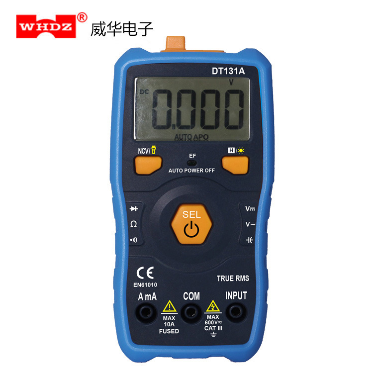 Multimeter, digital multimeter, true RMS measurement DT131A, small electrical instrument