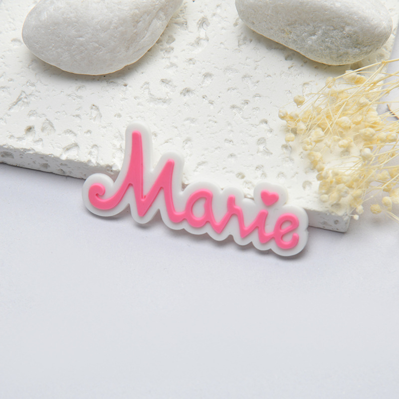Diy Handmade Cream Glue Pvc English Label Flower Butterfly Soft Rubber Accessories Mobile Phone Shell Everything Patch Specification drawing
