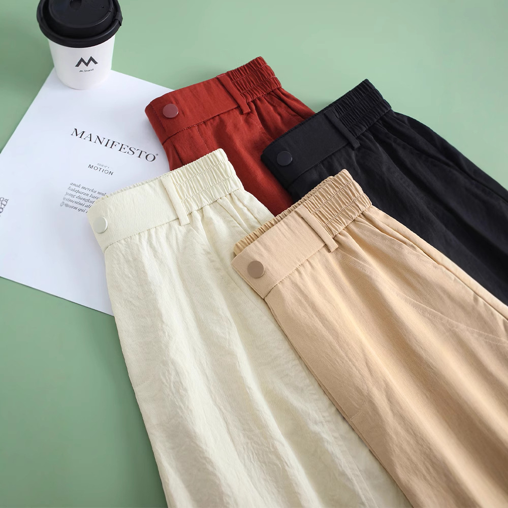 Casual Tencel linen cigarette pants for women, tight-fitting, slimming and high-waisted, fashionable tapered pants for women 25 new style Casual Tencel linen cigarette pants for women, tight-fitting, slimming and high-waisted, fashionable tapered pants for women 25 new style