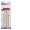 Boyixuan Cross-border Wooden Long Pole 6-piece Watercolor Acrylic Children's Painting diy Nylon Bristle Oil Painting Brush Set Item Picture