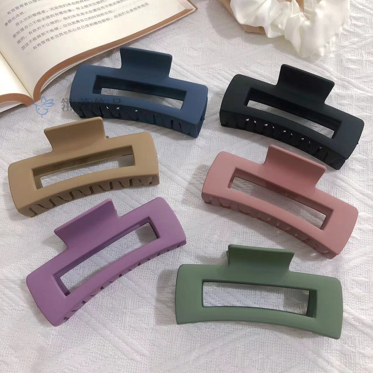 2025新款发夹慵懒风后脑勺鲨鱼夹网红同款黑色抓夹大号多发量发夹