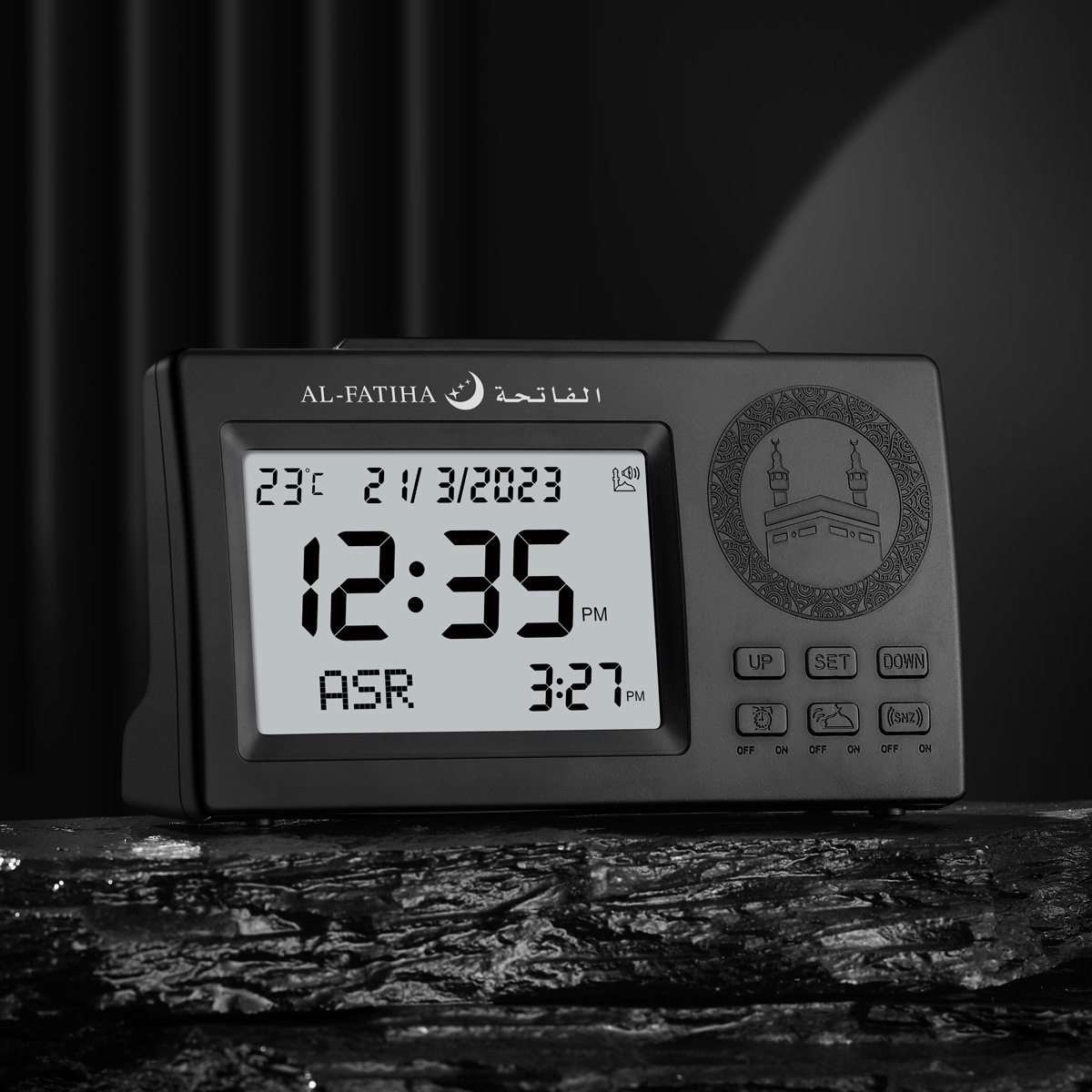 Faj-106 LCD digital display 6-time alarm reminder electronic prayer clock muslim azan clock details Picture