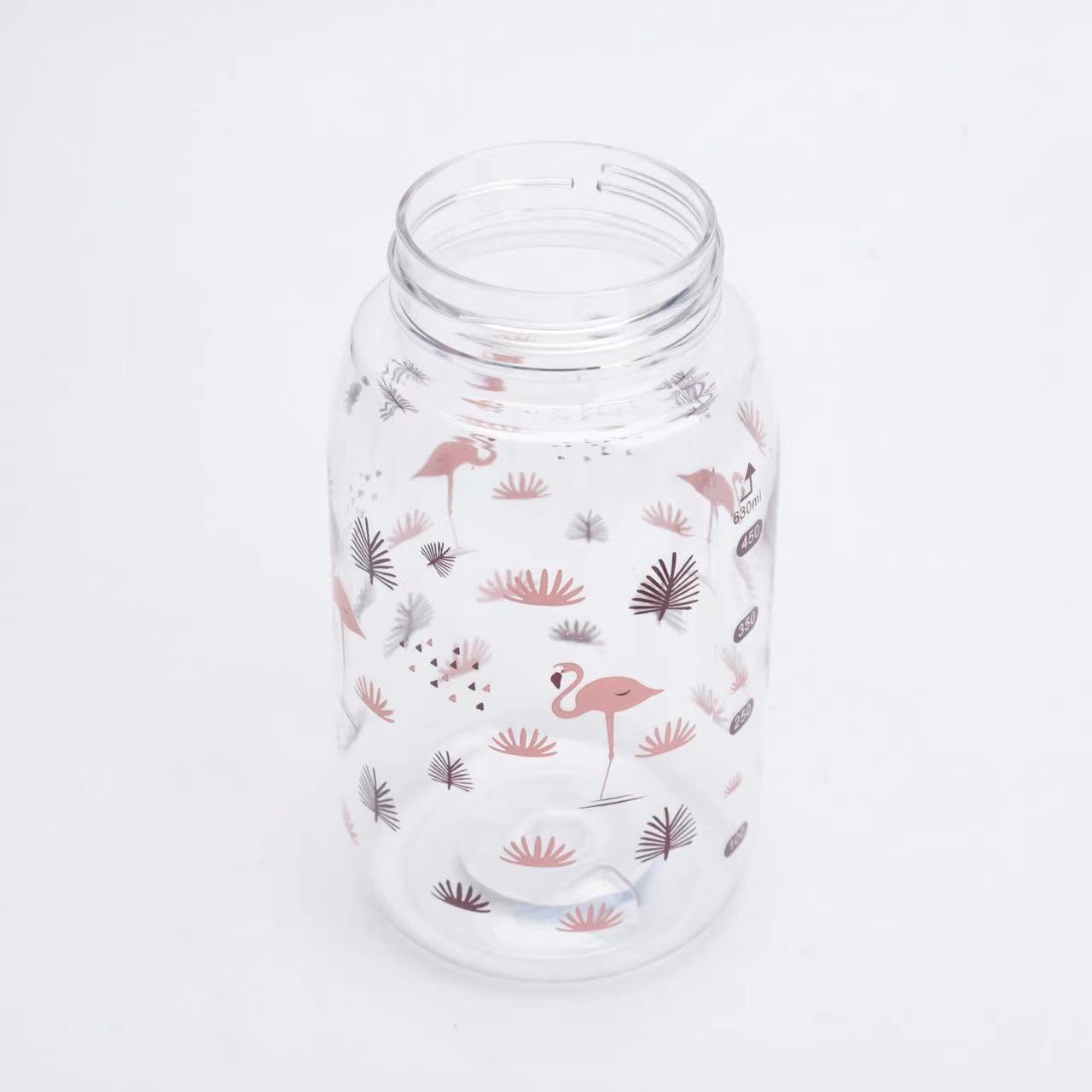 New children's plastic sports space cup with high appearance level, handle printing, beautiful color variety, children's water Specification image