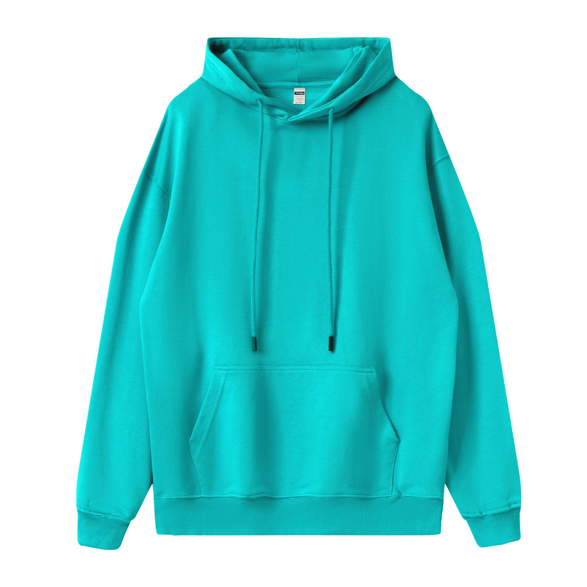 The new men's autumn solid-color hoodie with 360g hooded cotton sweatshirt features a loose and laid-back style with printed floral patterns Item Picture