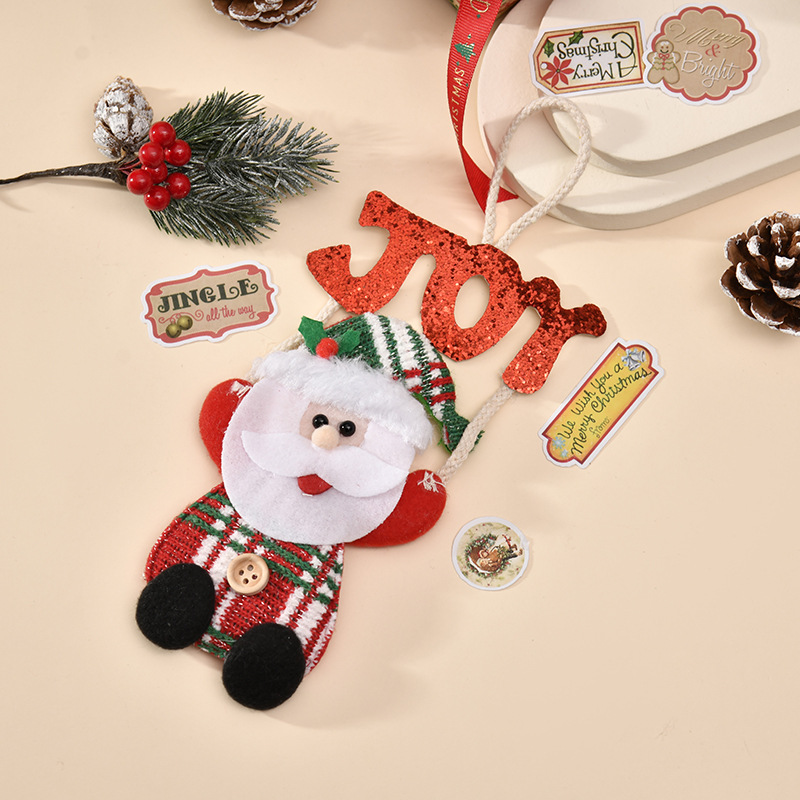 Christmas Fabric Doll Santa Claus Snowman Action Figure Pendant Christmas Tree Cute Doll Christmas Decorations details Picture