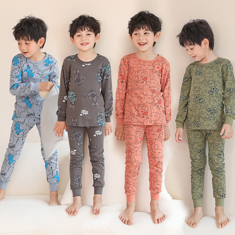 Boys' thermal underwear and long Johns, children's underwear set, girls' pure cotton spring and autumn all-cotton, girls' pajamas, cotton sweaters Application Scenario