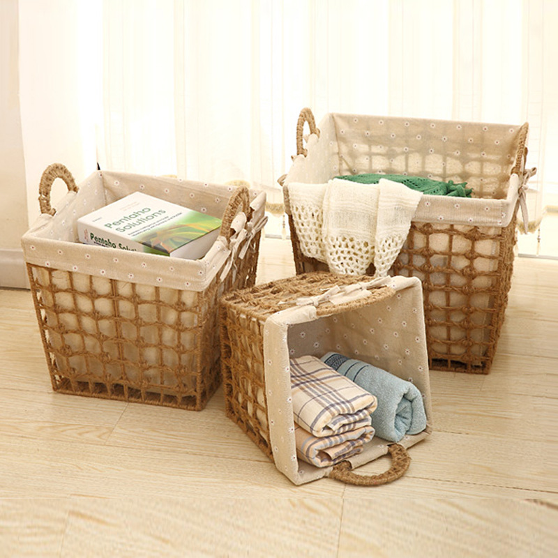 Storage Basket Large Laundry Basket Household Goods Storage Cosmetics Laundry Basket Rattan Laundry Basket Application Scenario