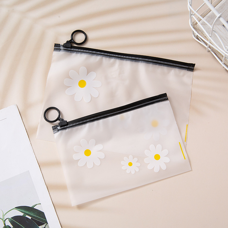 Frosted zipper bag factory wholesale waterproof storage bags, hair cord accessories, self-sealing bags, plastic dust-proof transparent packaging bags Specification drawing