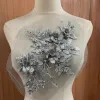 New lace three-dimensional flower fabric applique clothing accessories, hand-stitched diamond decorative applique DIY Hanfu collar flower Item Picture