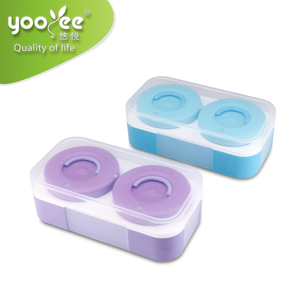 Students two compartment bento box Baby children to work with lunch box 304 stainless steel insulated sub-compartment student lunch box