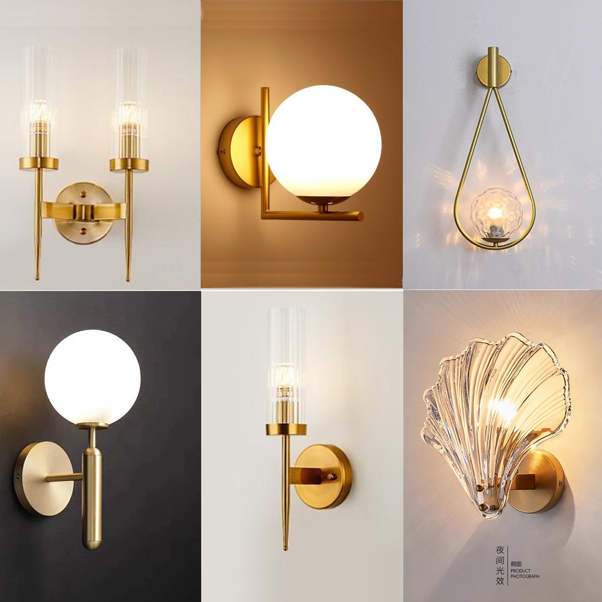 Cross-border modern Nordic bedroom wall lamps, bedside lamps, simple living room decoration, led wall lamps for corridors and passageways, Zhongshan lamps full figure