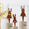 跨境爆款创意生锈的兔子复活节兔子庭院花园摆件户外摆件雕塑铁艺图