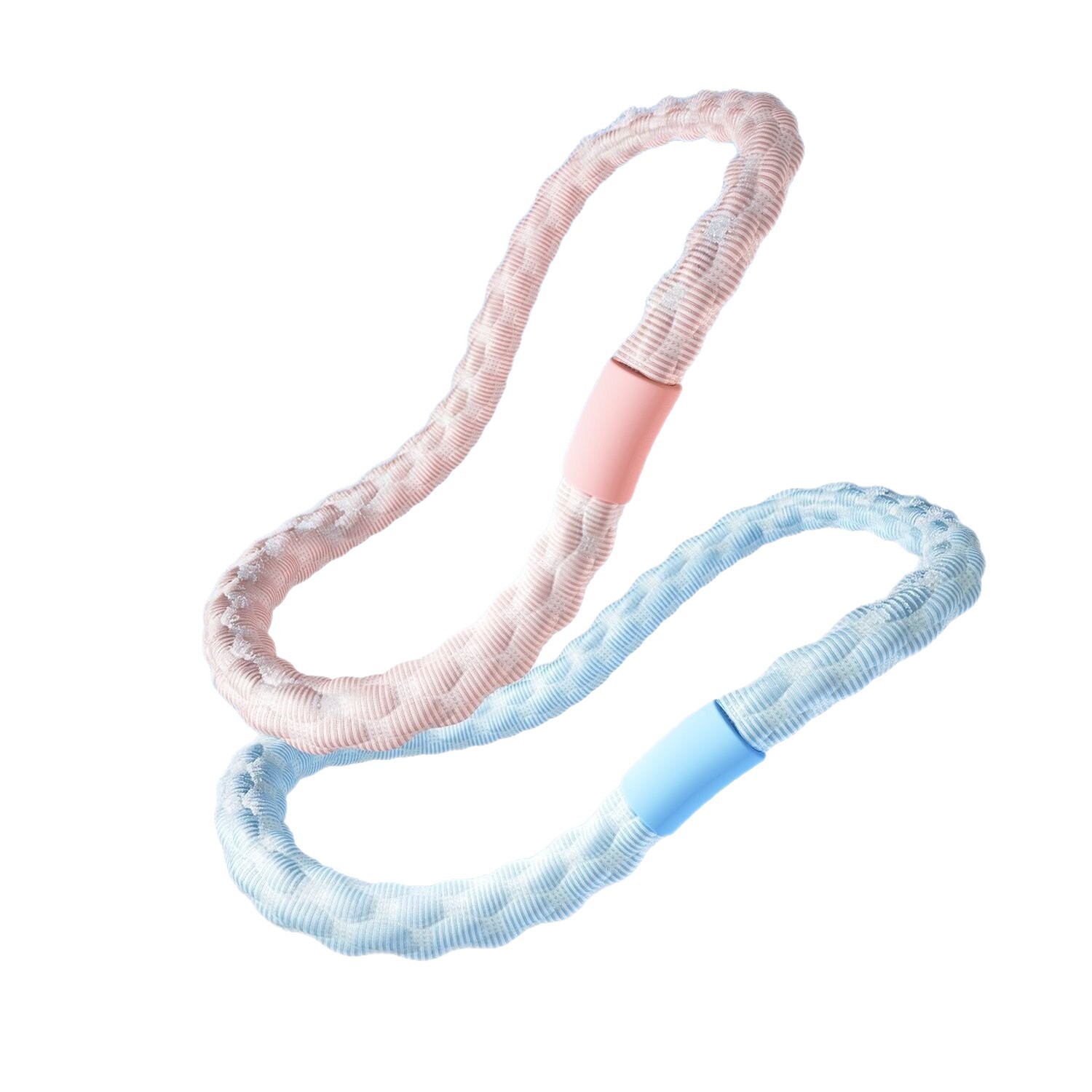 The ice bean soft hula hoop weighs 4 to 5 pounds. It helps to flatten the abdomen, providing a cool and refreshing sensation without harming the waist. It's breathable, helps to slim the belly and burn fat Item Picture