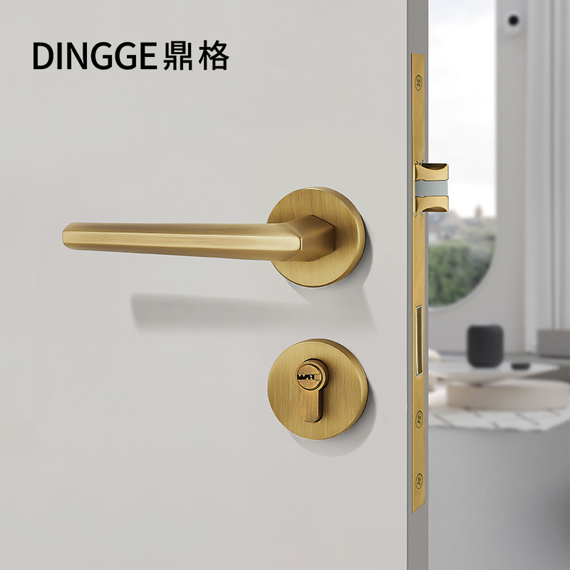 All Copper Matte Black Gray Indoor Light Luxury Separate Simple Bedroom Quiet Door American Handle Wood Door Lock Accessories Application Scenario