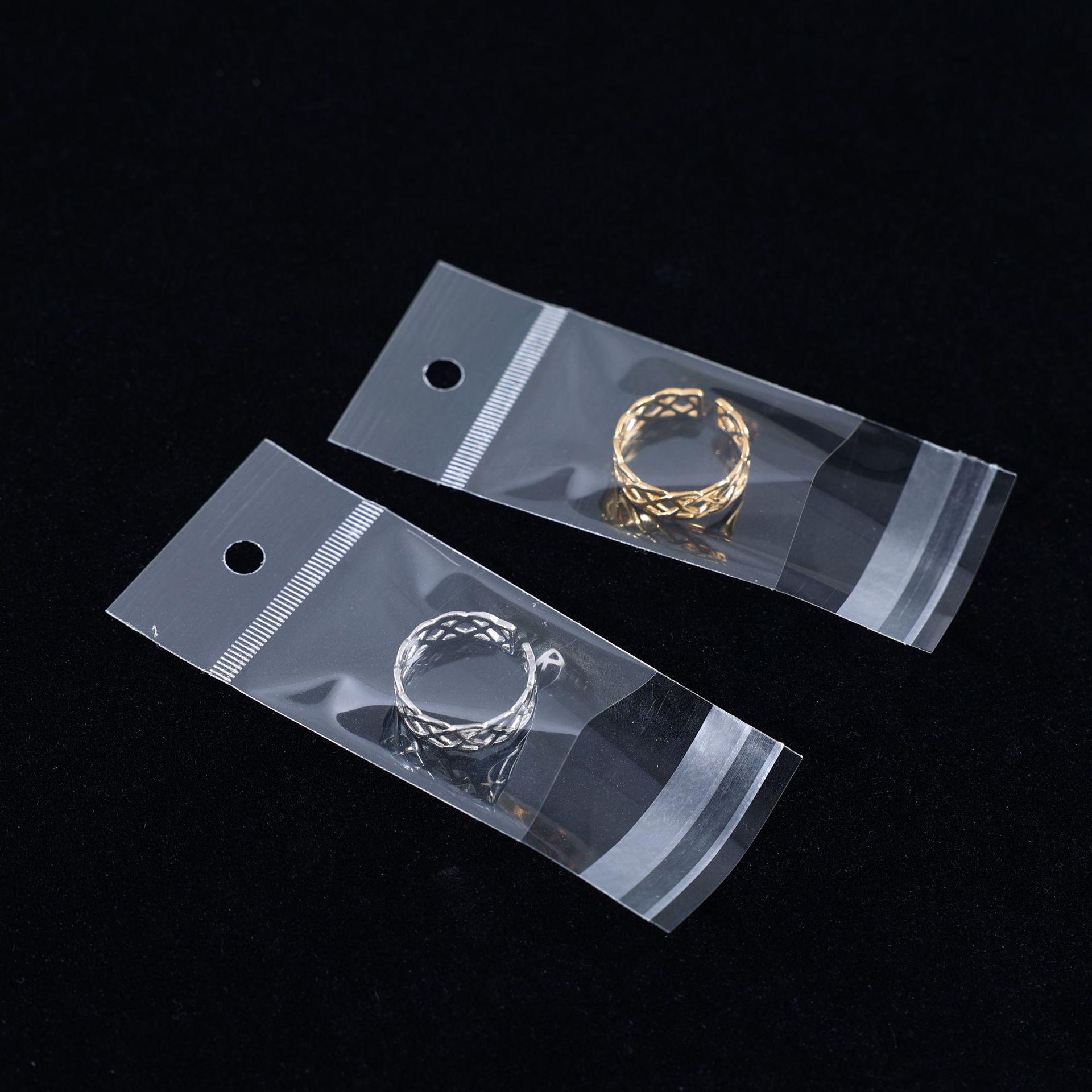Wholesale of opp transparent plastic self-adhesive bags with hanging holes, wearable armor bags, long strip card head bags, and aircraft packaging bags Specification image