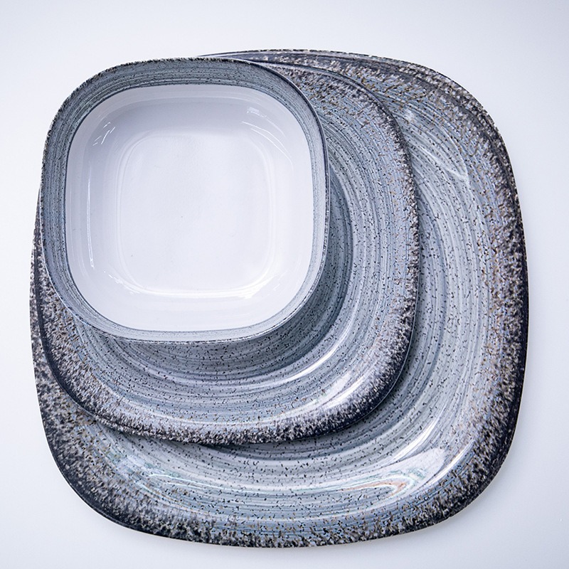 Melamine tableware, hot pot plates, cold dish plates, melamine barbecue plates, snack plates, Japanese barbecue plates, seafood plates, chef