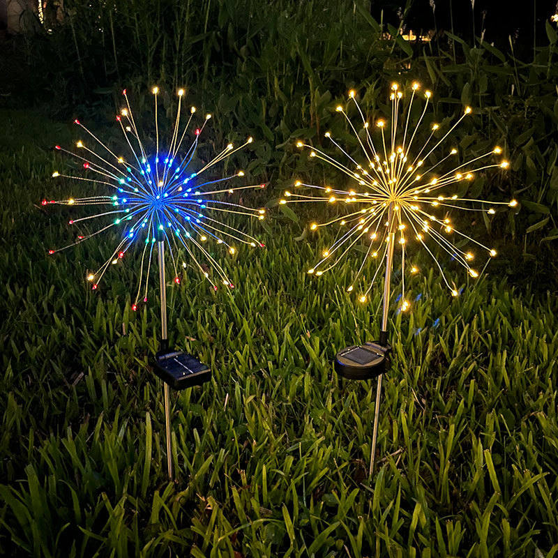 2022 Creative Landscape Lights, Courtyard lawn Decorative Lights, ground Insert Fireworks and Colored Lights, Multi-functional solar smoke and fireworks lights