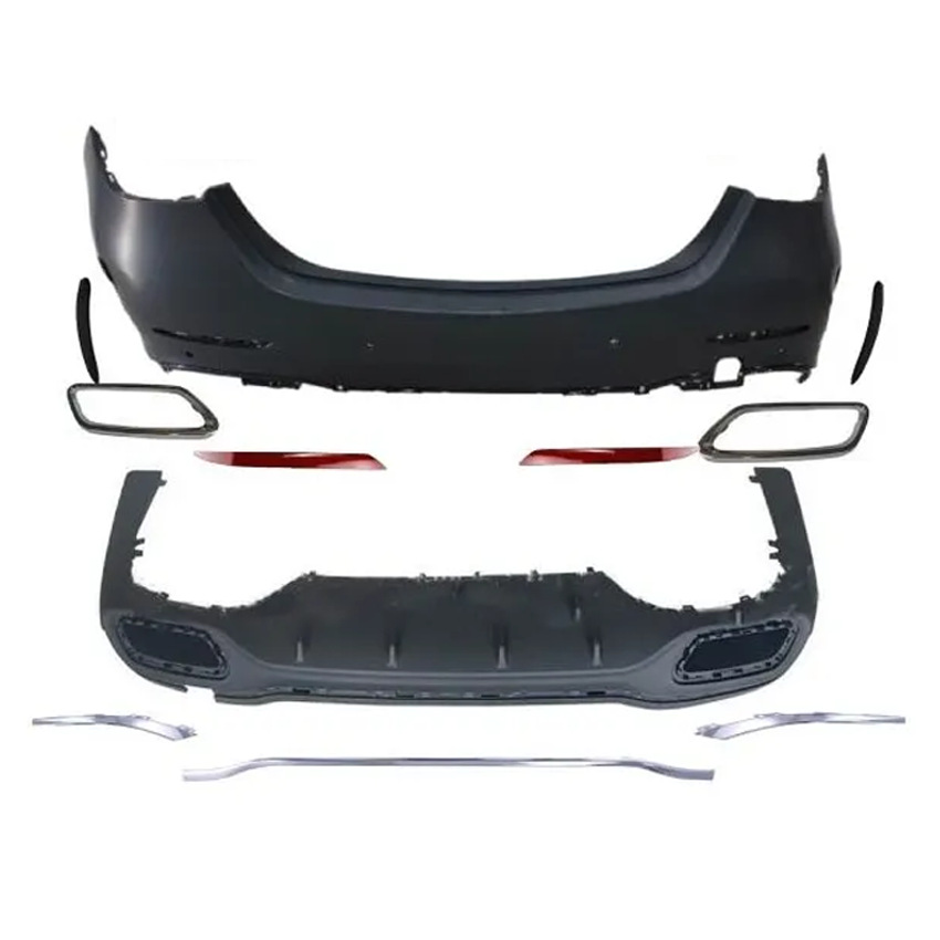 Aplicable 2021 mercedes clase C W206 trasero parachoques reflector placa inferior acabado details Picture