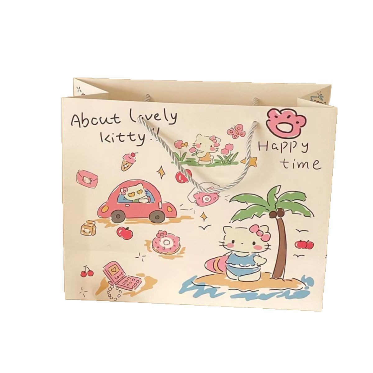 A comprehensive collection of hard card paper bags with a girlish heart and high appearance standards. Large hard card paper, large capacity, ins style holiday gifts Item Picture