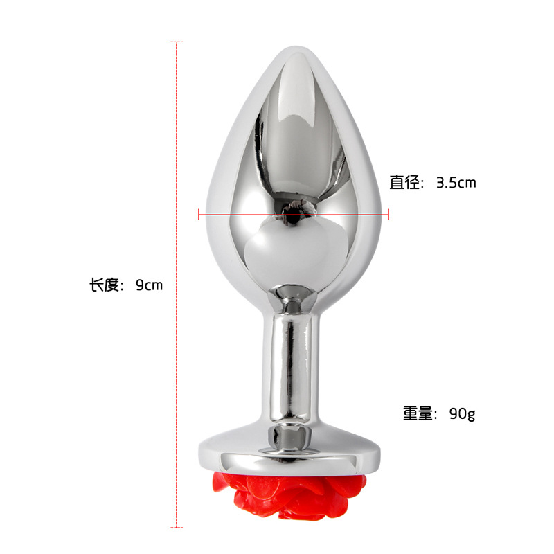 Rose anal plug massager sm Sex products Masturbation sex toys Feminine products Adult products Item Picture