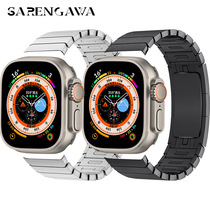 apple Watch stainless steel strap apple watch7 Metal chain iWatch8 ultra bracelet