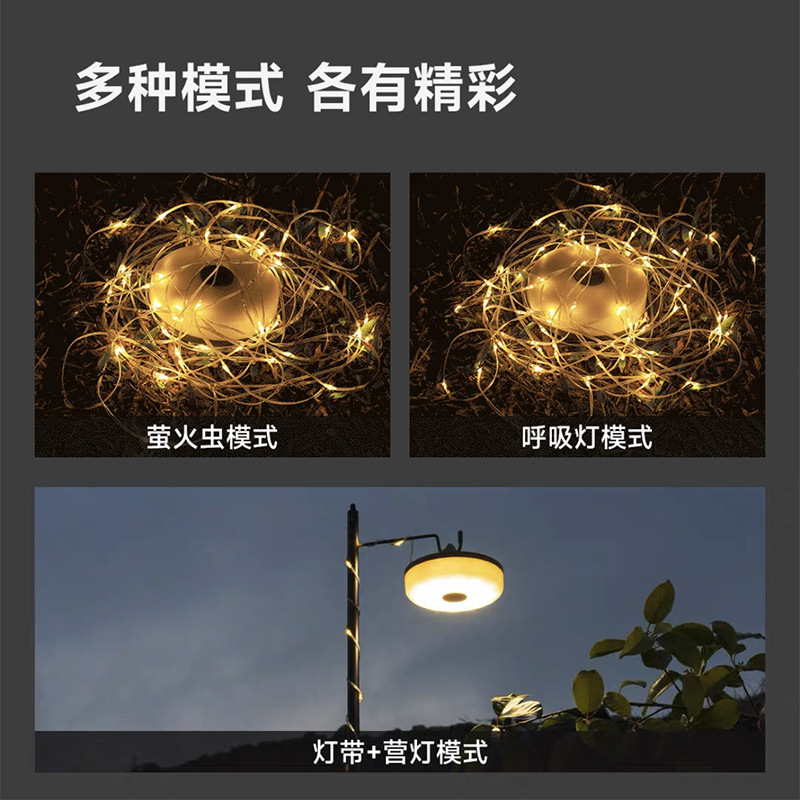 New camping light strips, outdoor camping tents, canopies, wedding decoration lights, rechargeable leather wire light strips, and colored lights details Picture