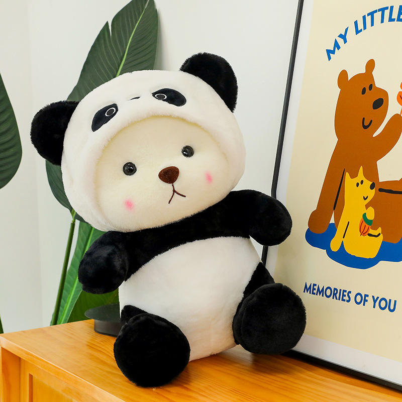 Change Into A Bear Wearing A Hat Bear Doll Cross Border Plush Toy Wholesale Gift Shop For Female Doll Birthday Gifts details Picture