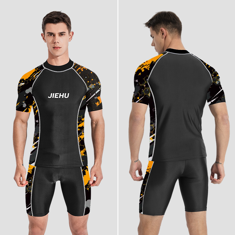 Swimsuit For Men Teenagers Adult Anti-Embarrassment Plus Size Loose Split Men's Swimsuit Quick Dry Swimming Trunks Specification drawing