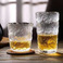 日式透明冰川玻璃杯家用喝水杯子夏日啤酒杯红酒杯果汁杯树皮纹杯图