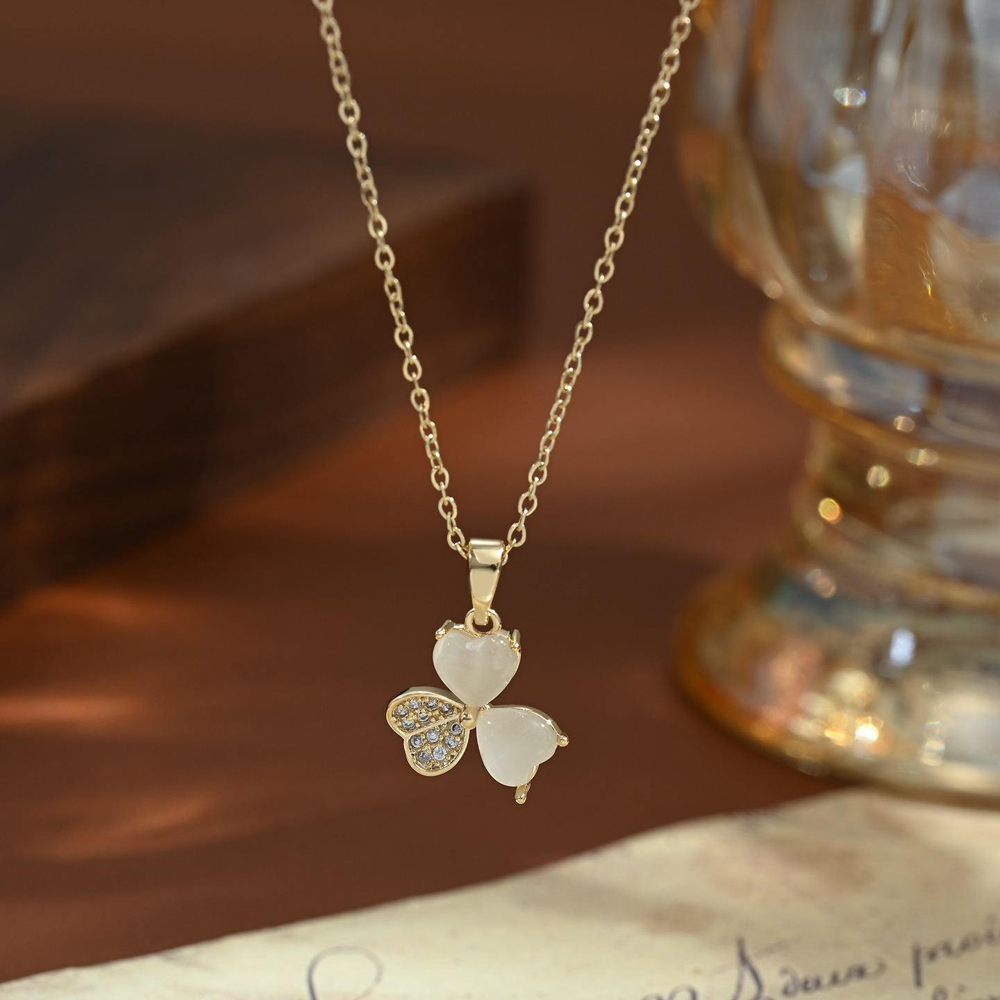 项链/珍珠/天然石项链/珍珠链条女款拼接气质/珍珠项链产品图