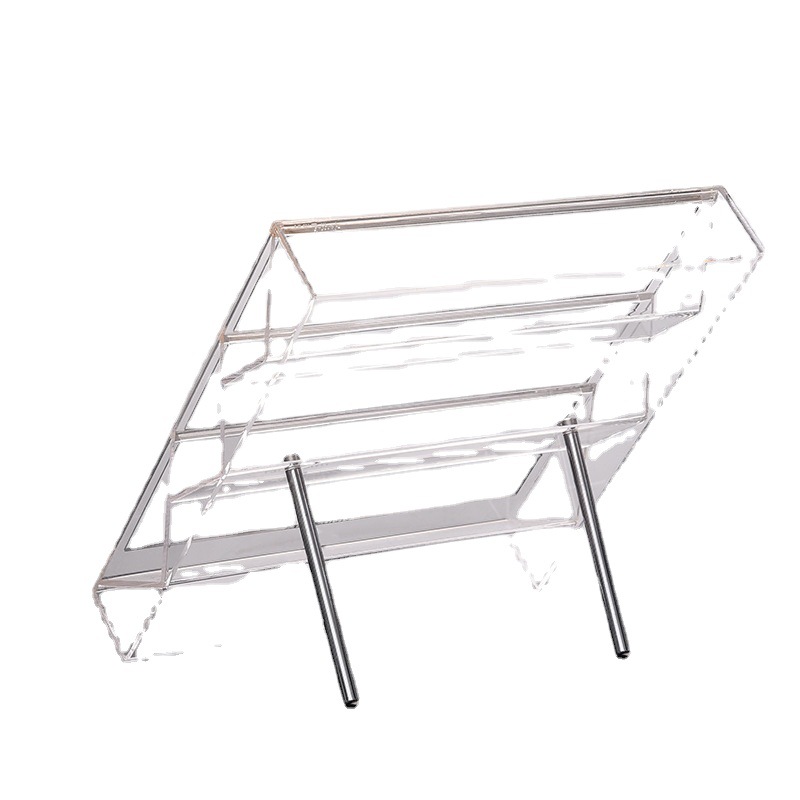 Creative Tilt Perfume Lipstick Display Stand Transparent Acrylic Countertop Trapezoidal Display Storage Rack Manufacturers Wholesale Item Picture