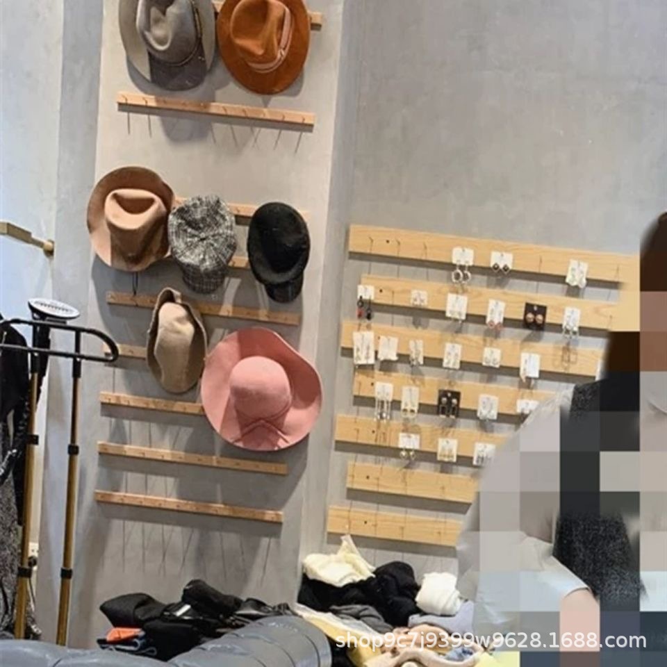 饰品架饰品展示架耳环展示架耳钉上墙袜子展示架首饰架展示墙详情7