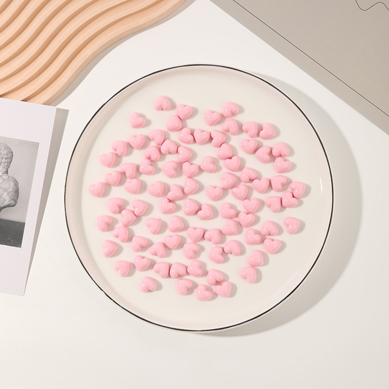 New diy jewelry accessories, acrylic hairpin accessories, and small heart-shaped macaron effect wholesale are selling well Specification image