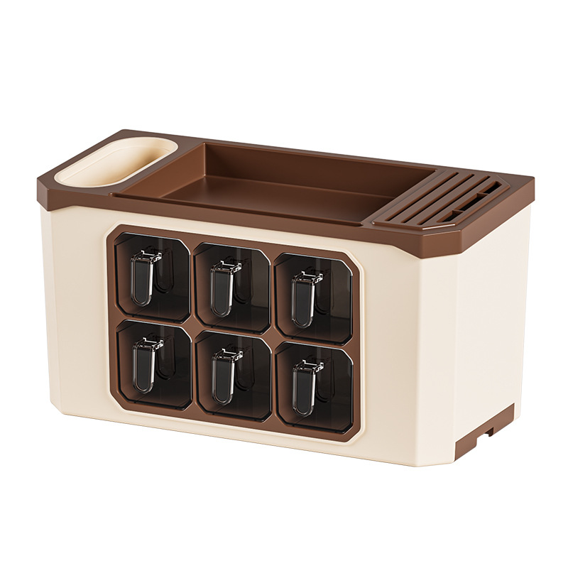 厨房置物架家用台面多功能调料盒刀架沥水收纳架厨具调料收纳架子详情图5