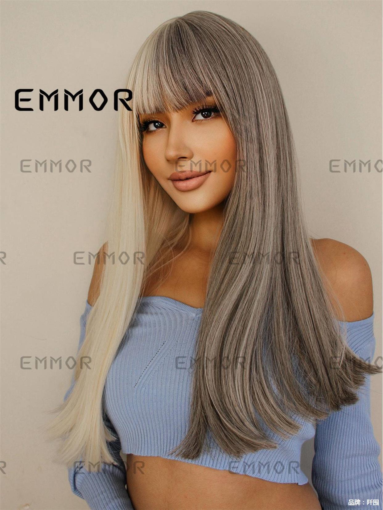 The cross-border fashion wigs with bangs and negative fibers from the source factory are selling well Item Picture
