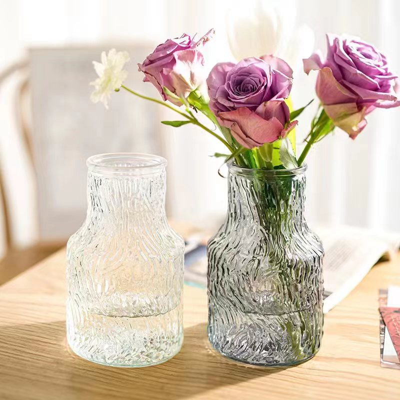 Simple Modern Glass Vase High Appearance Level Ins Wind Small Mouth Living Room Bedroom Desktop Water Raised Flower Arrangement Decoration Application Scenario