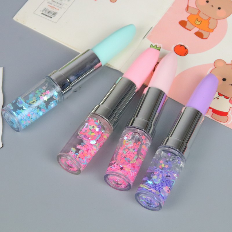 Papelería influencer chica corazón lápiz labial bolígrafo neutro details Picture