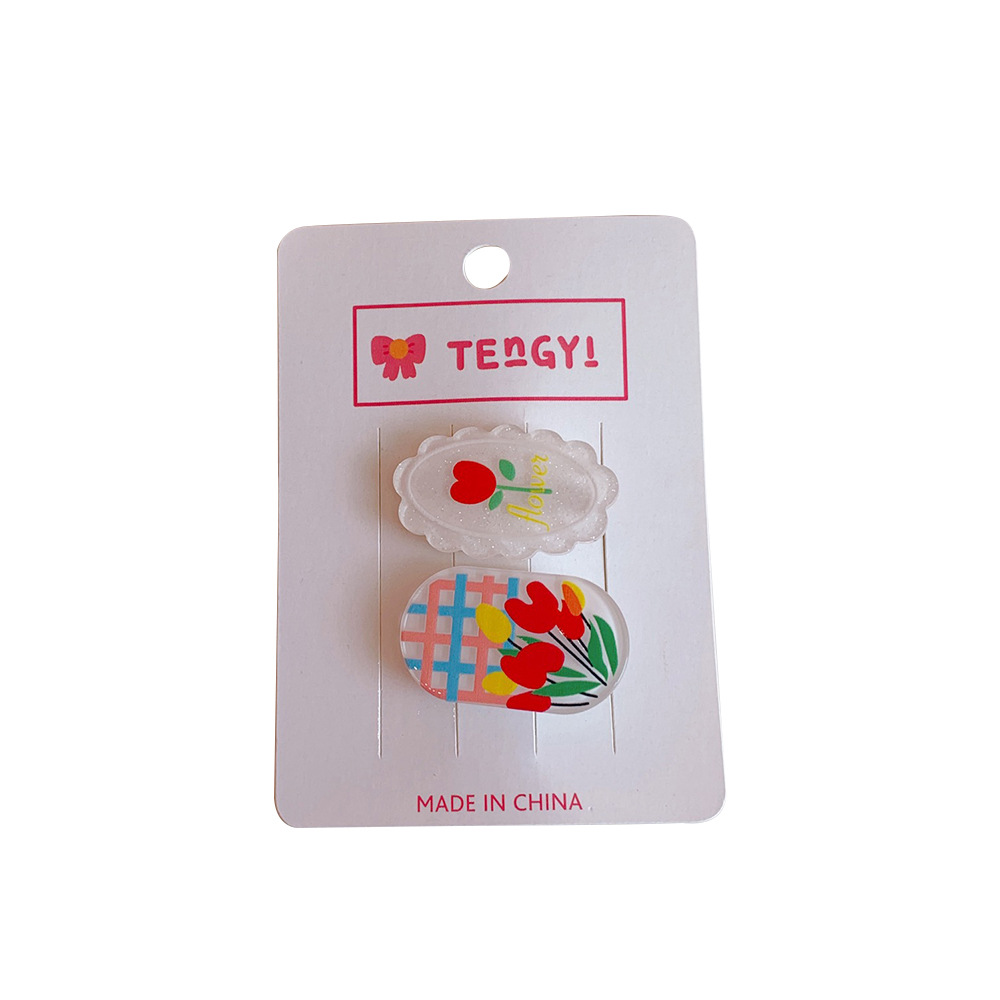 韩版软萌小熊发夹套装女夏季可爱少女心刘海碎发夹简约气质侧边夹白底实物图