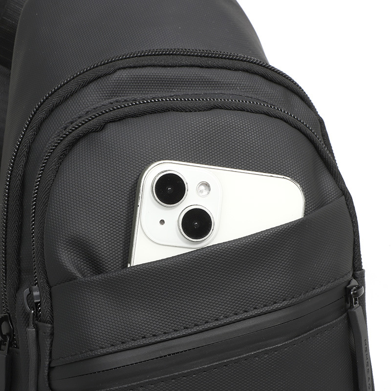 Cross-Border Men's Chest Bag 2024 New Multi-Functional Shoulder Bag Casual All-In-One Outdoor Storage Front Diagonal Anticrossbody Bag Specification drawing
