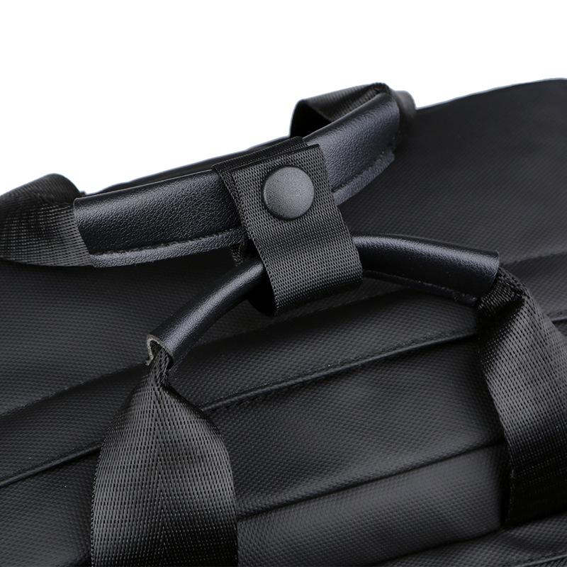Cross-Border Multi-Functional Backpack Backpack Men's Laptop Leather Film Computer Bag Black Portable Preppy School Bag Application Scenario