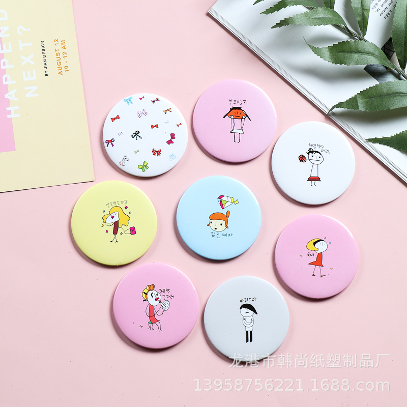 卡通可爱便携/化妆镜/马口铁小镜子产品图
