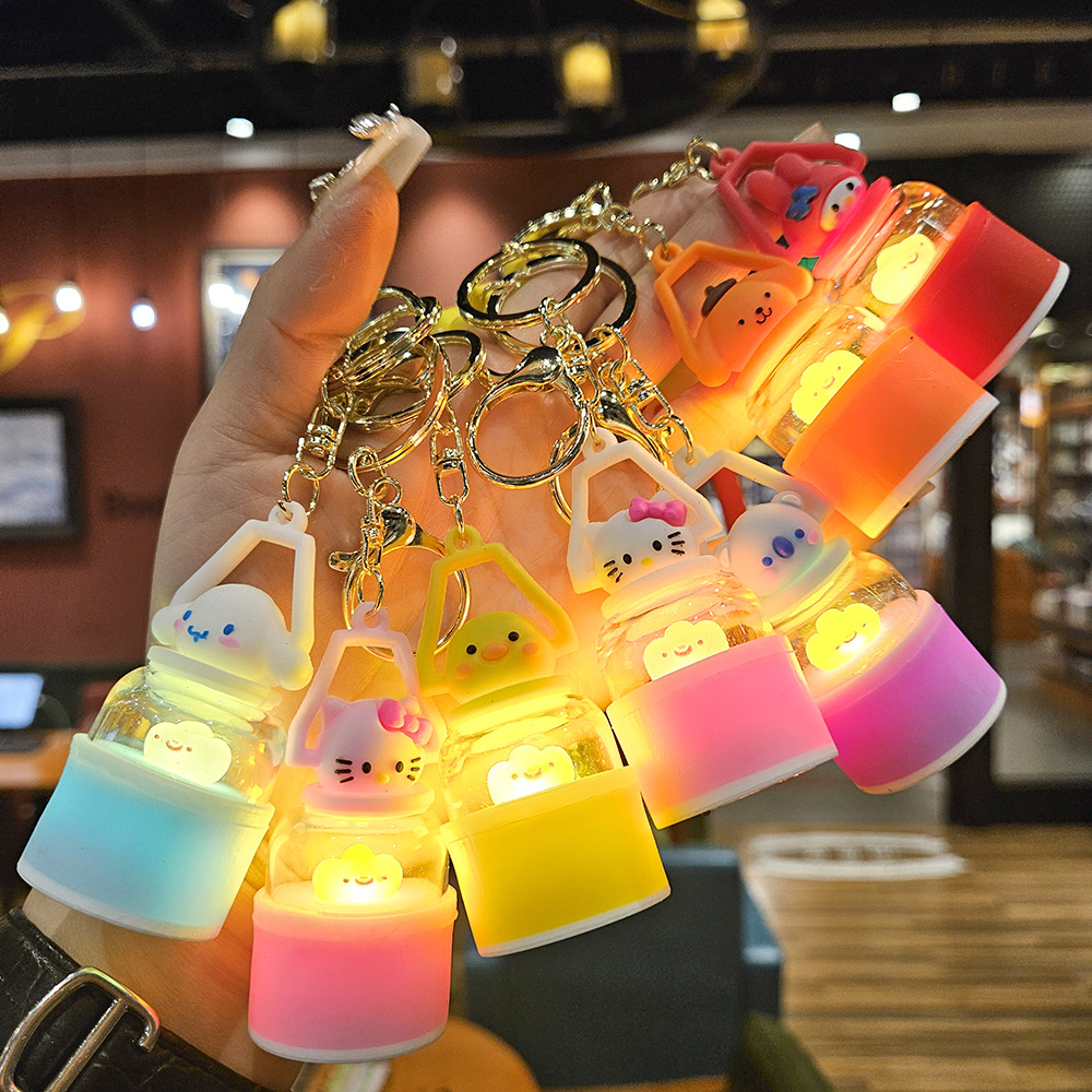 创意露营灯钥匙扣户外小夜灯挂件书包玩偶钥匙链挂饰汽车情侣挂件