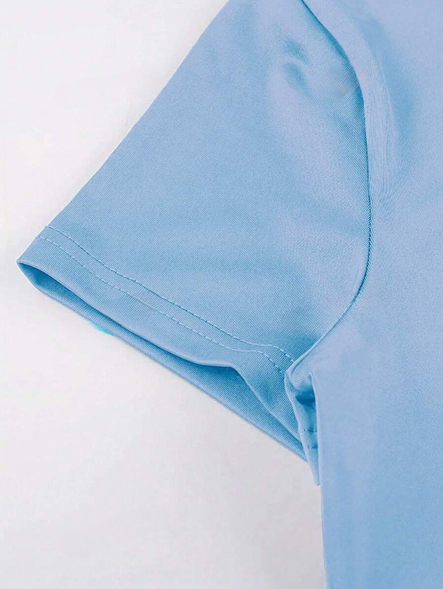 2026 amazon temu hiyin estilo europeo y americano explosión color sólido cuello redondo básico manga corta estilo corto camiseta transfronteriza comercio exterior mujeres pic 37